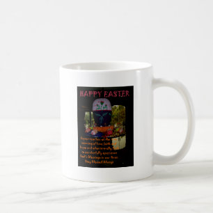Caneca De Café Fé do Amor felz pascoa e Desejos da Esperança