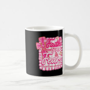 Caneca De Café Fé do Cancer de mama pré-disquete sobre coquete ro