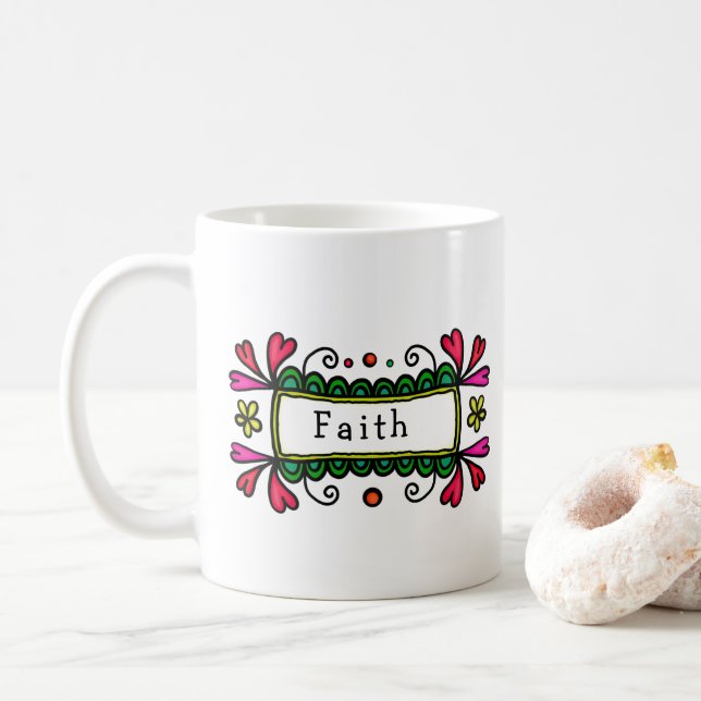 Caneca De Café Fé e Hope Coffee Mug (Com Donut)