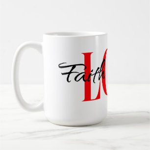 Caneca De Café Fé, esperança amor