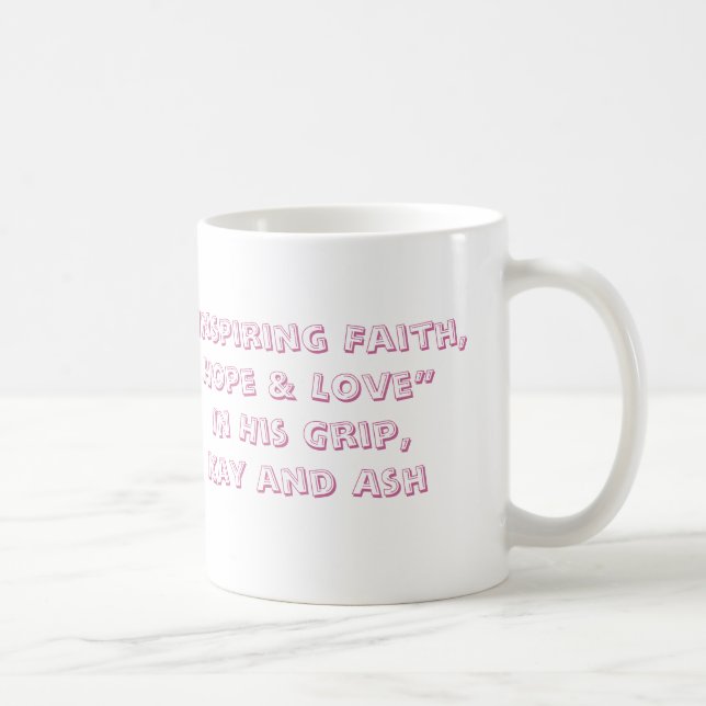 Caneca De Café Fé, esperança & amor de inspiração (Direita)