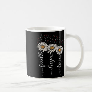 Caneca De Café Fé Esperança Amor Em Jesus Cristão Com Girassol