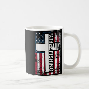 Caneca De Café Fé Família Pesca Cristão Orgulhoso Pai Pescador