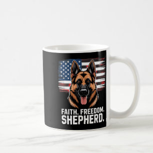 Caneca De Café Fé liberdade pastor bandeira americana alemã