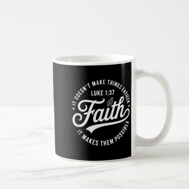 Caneca De Café Fé Lucas 1 37 Versículo Bíblico Cristão Religioso  (Direita)