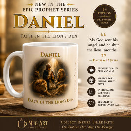 Caneca De Café Fé na Cova dos Leões – Daniel 6:22 Escritura