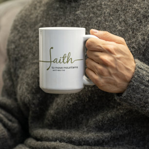 Caneca De Café Fé para mover Montanhas