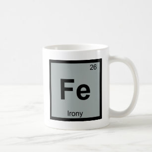 Caneca De Café Fe - Símbolo de Mesa Periódica de Química de Ironi
