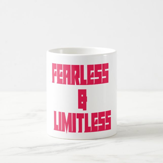 Caneca De Café Fearless & Limitless  (Centro)