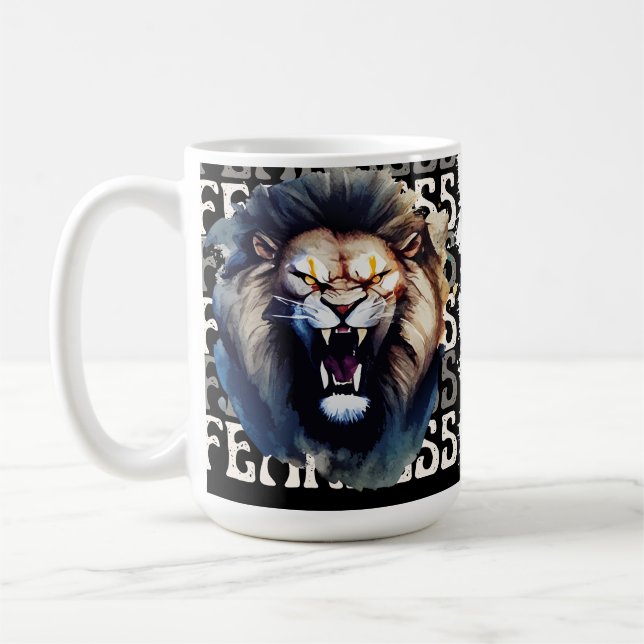 Caneca De Café Fearless Roar – Bold Lion  (Esquerda)