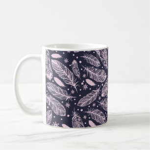 Caneca De Café Feathery Fantasy: Criação de Padrões Românticos