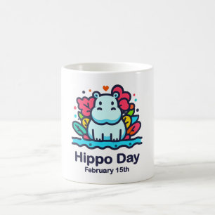Caneca De Café Feb 15 Hippo Day