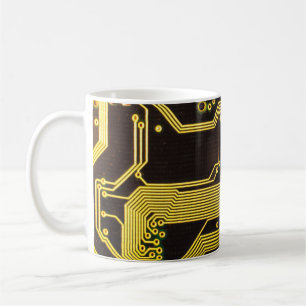 Caneca De Café Feche a foto do fundo da placa de circuito,abstrat