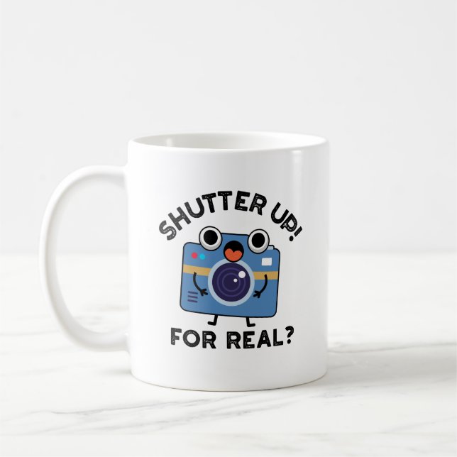 Caneca De Café Feche Para Fotografia De Câmera Engraçada (Esquerda)