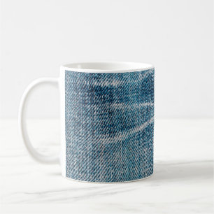 Caneca De Café fecho do tecido denim