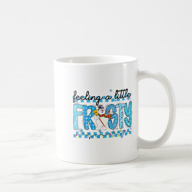 Caneca De Café Feelin' Little Frostys Snowman Retro Christmas Lig (Direita)