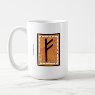 Caneca De Café Fehu Rune Mug - Riqueza!