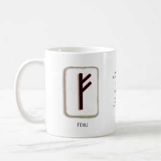Caneca De Café Fehu RuneStone Mug