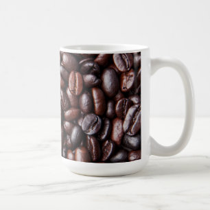 Caneca De Café Feijões de café claros & escuros do assado - vaz
