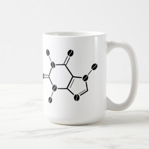 Caneca De Café feijões moleculares cafeína