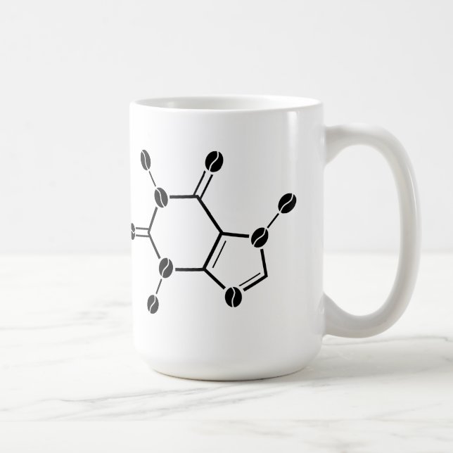 Caneca De Café feijões moleculares cafeína (Direita)