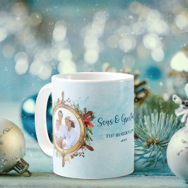 Caneca De Café Feiras e Saudações do Natal Náutico