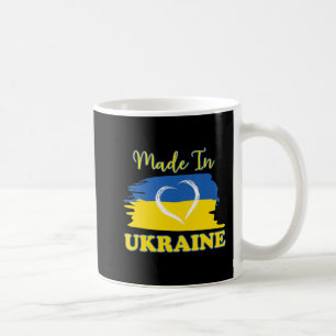 Caneca De Café Feita Na Ucrânia Flag Heart