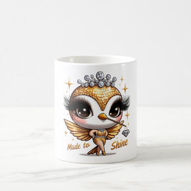 Caneca De Café Feita para Shine Motivational Hummingbird Mug (Centro)