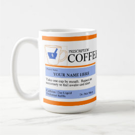 Caneca de café feita sob encomenda da prescrição