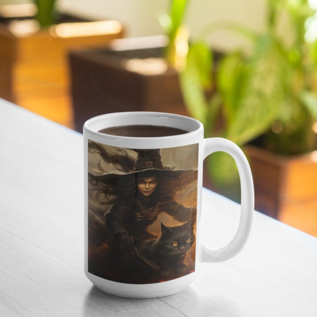 Caneca De Café Feiticeira Assustadora do Halloween 8 Mug (Scary Halloween Characters version 8 Mug
)