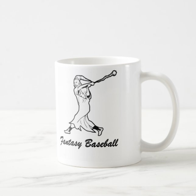 Caneca De Café Feiticeiro do basebol da fantasia (Direita)