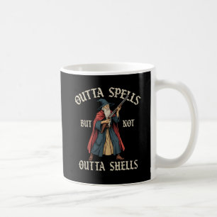 Caneca De Café Feiticeiro Engraçado Sem Magias Mas Com Munição
