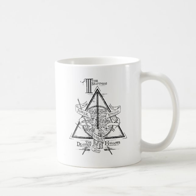 Caneca De Café Feitiço de Harry Potter | Gráfico das RELÍQUIAS DA (Direita)