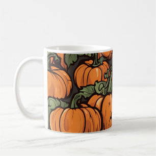Caneca De Café Feitiço Mínimalista de Abóbora Animado