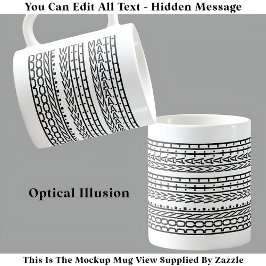 Caneca De Café Feito Com Mensagem Oculta Matemática 120B Estudant