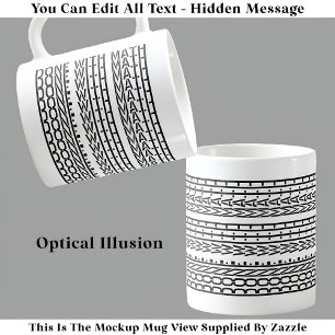 Caneca De Café Feito Com Mensagem Oculta Matemática 120B Estudant