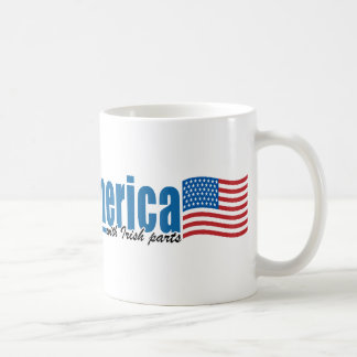 Caneca De Café Feito em América com peças irlandesas