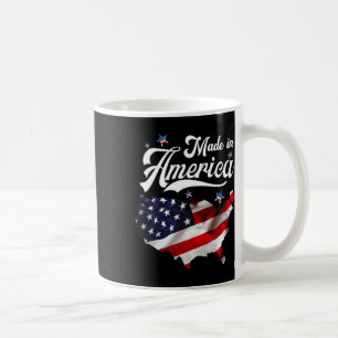 Caneca De Café Feito Na América - Bandeira Americana Patriótica 4