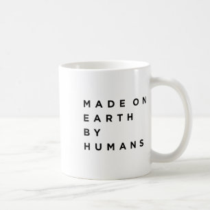 Caneca De Café Feito Na Terra Pelo Humano Dia Da Terra Salve A Te