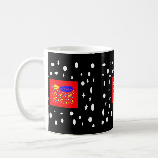 CANECA DE CAFÉ FEITO PARA KAREN RED E BLACK WHITE DENOMINADO (Esquerda)
