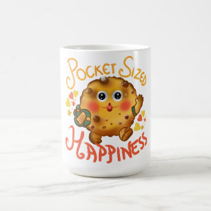 Caneca De Café Felicidade do Tamanho de um Bolso Mascote de Bisco