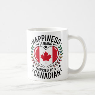 Caneca De Café Felicidade é casada com um canadense