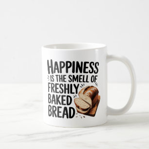 Caneca De Café "Felicidade é Pão Fresco"