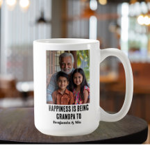 Felicidade é Ser Avô para Nome Foto da Família 