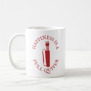 Caneca De Café Felicidade é um Cheio silencioso Archery Lover