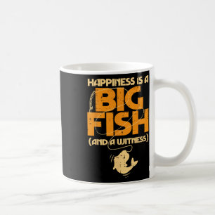 Caneca De Café Felicidade É Uma Grande Testemunha De Peixes Engra