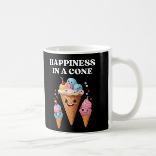 Caneca De Café Felicidade Em Um Cone