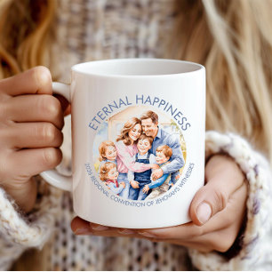 Caneca De Café Felicidade Eterna para Crianças e Adultos