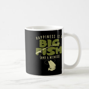 Caneca De Café Felicidade Peixes Testemunha Grande Ângulo Pescari