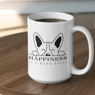 Caneca De Café Felicidade Personalizável é cachorrinho quente